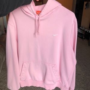 Nike pink hooded sweatshirt